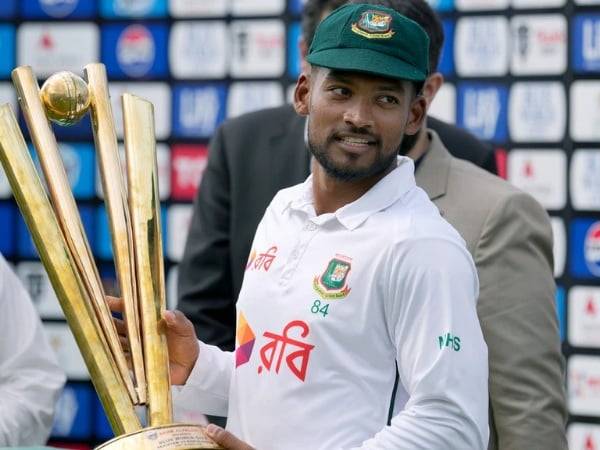 Najmul Hossain Shanto reacts ahead of India vs Bangladesh Test series