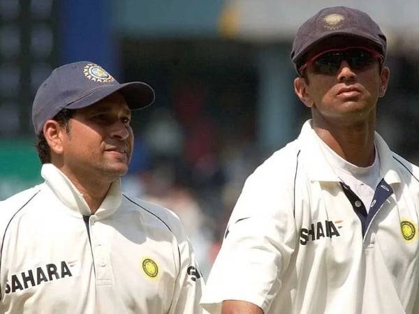 Indian captain Rahul Dravid declared the innings with Sachin Tendulkar 194 not out