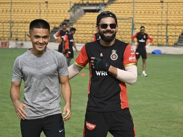 Virat Kohli and Sunil Chhetri