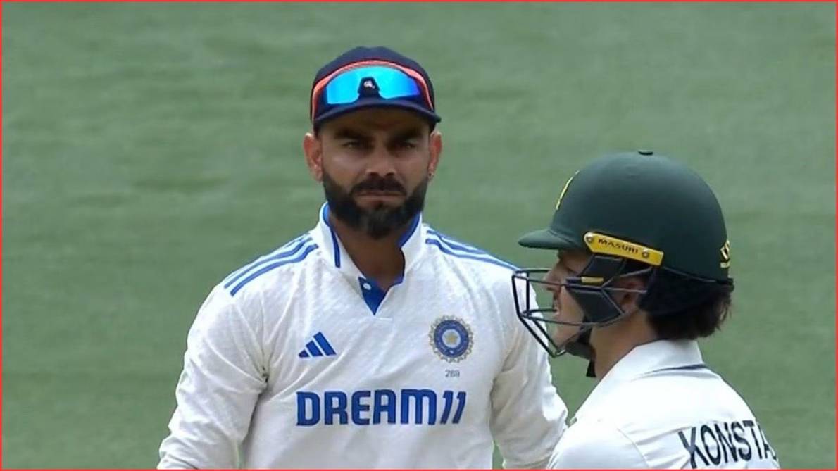 Virat Kohli and Sam Konstas