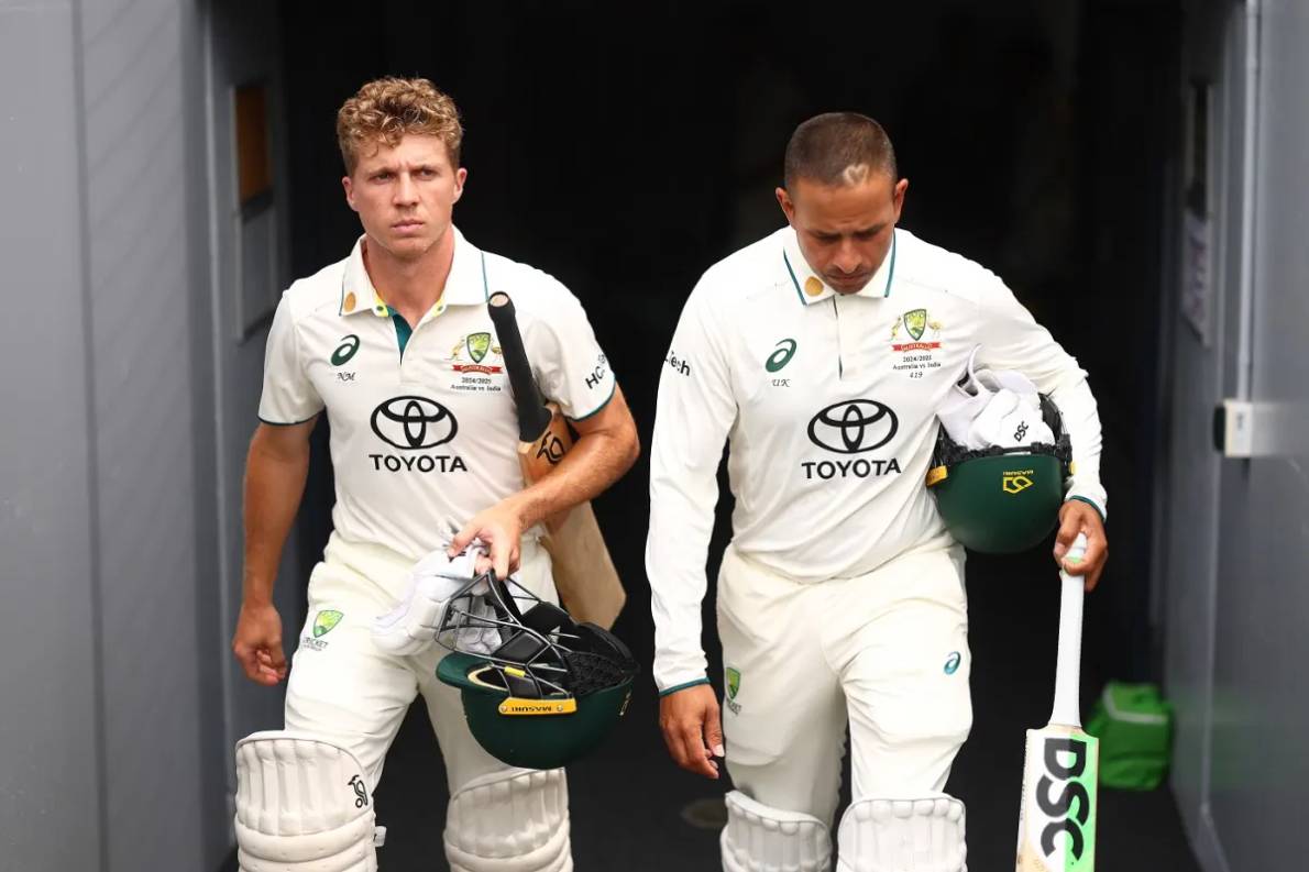 Nathan McSweeney and Usman Khawaja (Photo - X)