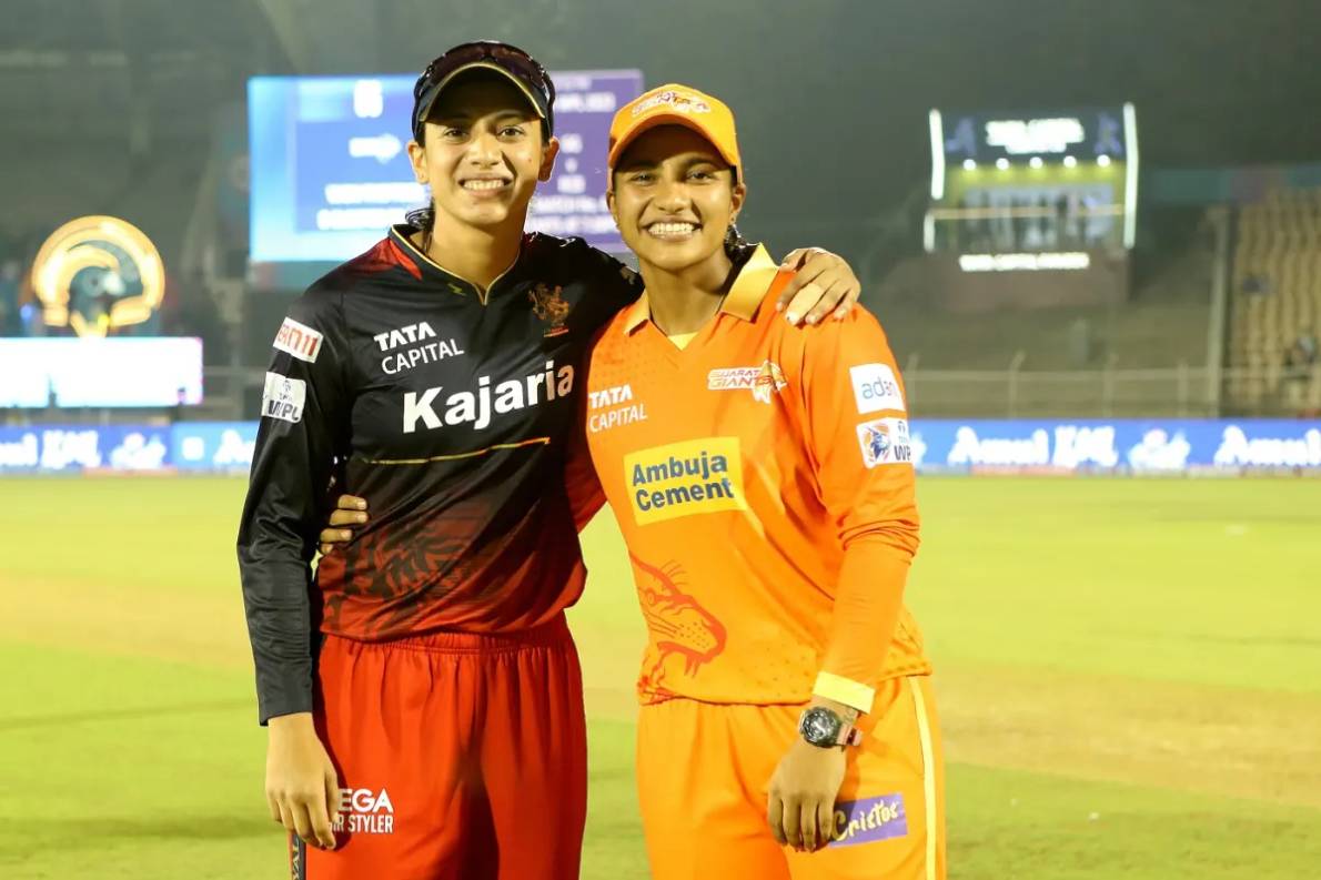 Sneh Rana with RCB captain Smriti Mandhana