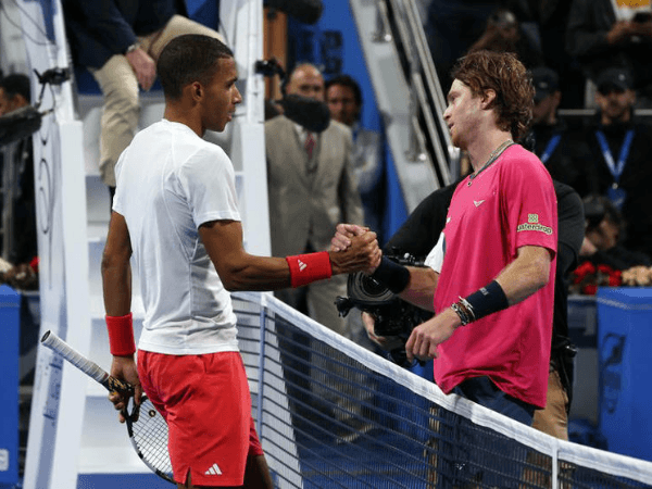 Félix Auger-Aliassime and Andrey Rublev