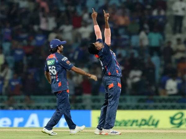Yash Thakur celebrating a wicket. (Photo- IPL)