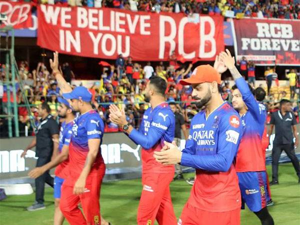 RCB team celebrating after playoffs qualification. (Photo- IPL)