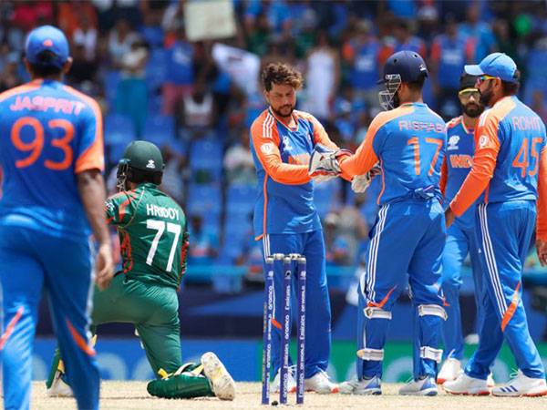 Team India celebrating a wicket. (Photo- BCCI X)