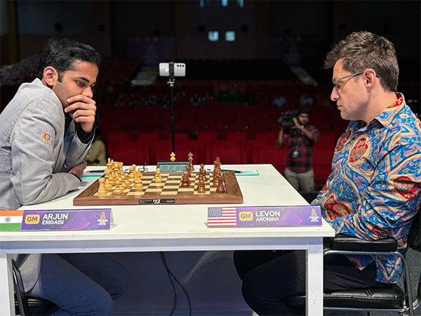 Arjun Erigaisi and Levon Aronian (Photo: Chennai Grand Masters )