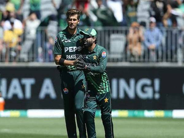 Pakistan skipper Rizwan (right) with Shaheen Afridi. (Photo- ICC X)