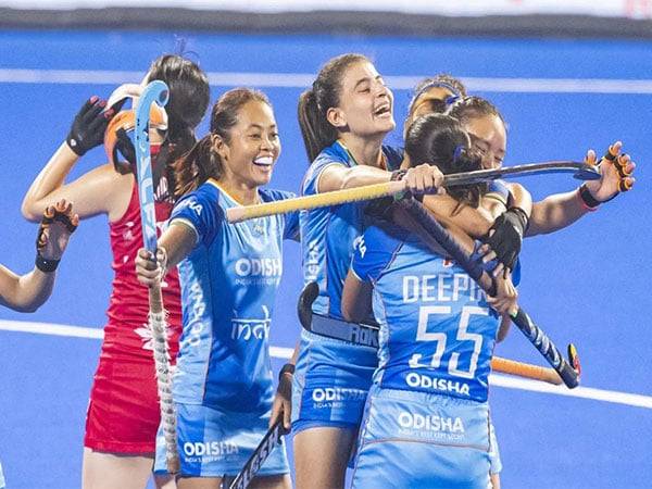 Team India celebrating a goal. (Photo- HI Media)