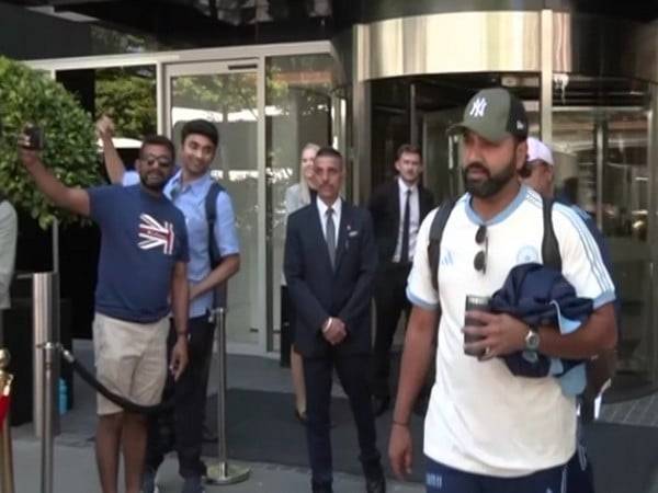 Skipper Rohit Sharma along with Team India departs from Canberra. (Picture: ANI)