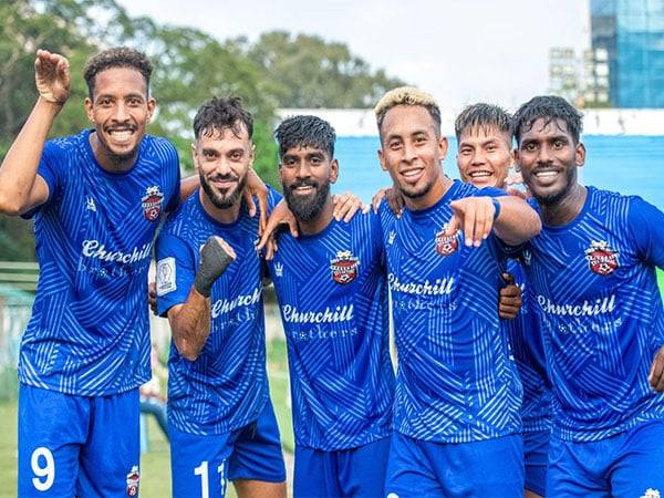 Churchill Brothers celebration after winning against SC Bengaluru (Image: AIFF media team)