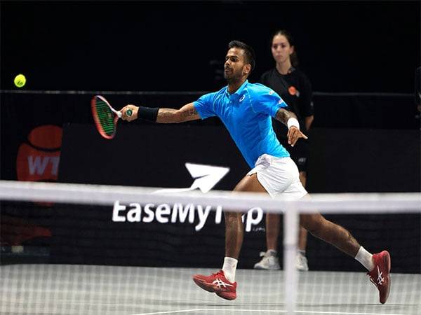 India's Sumit Nagal in action during World Tennis League (Image: WTL)