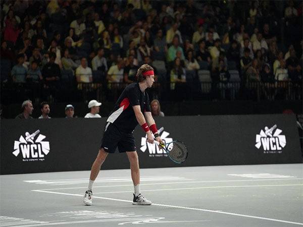 A visual from the match. (Photo- World Tennis League)