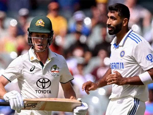 Nathan McSweeney and Jasprit Bumrah (Photo: cricket.com.au)