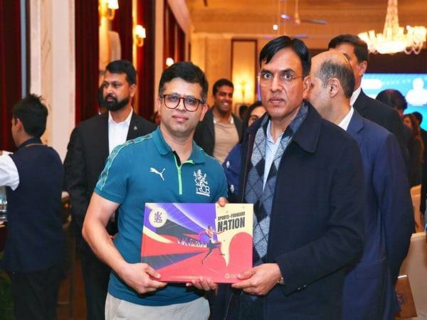 The report being presented to Union Sports Minister Mansukh Mandaviya, (Photo- RCB)