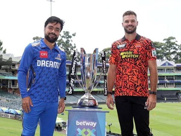 MICT skipper Rashid Khan and SEC skipper Aiden Markram. (Photo- SA20)