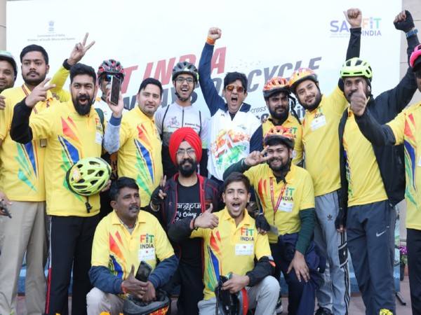 Actors Amit Sial after participating in FIT India Sundays on Cycle (Image: SAI media)