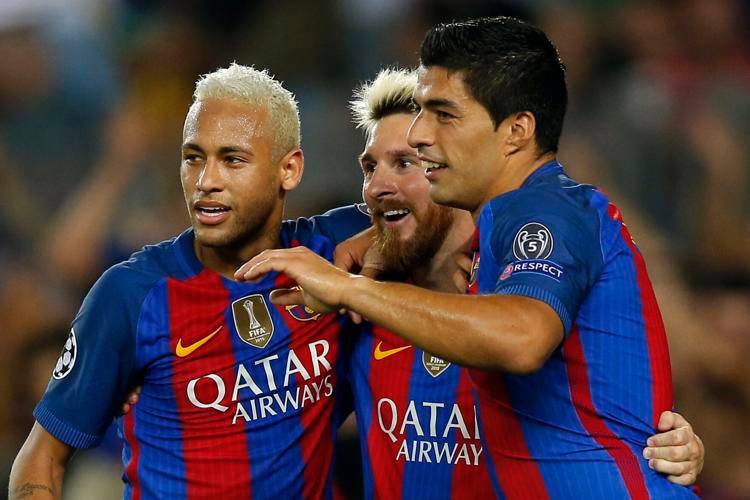 Luis Suárez, Lionel Messi and Neymar